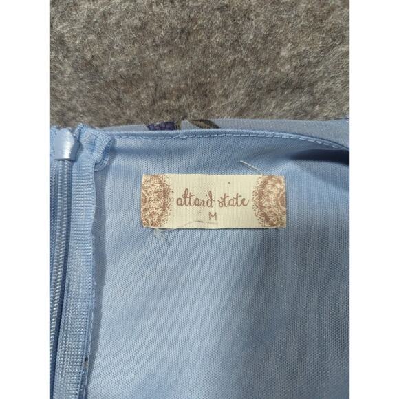 Altar'd State Florentina Blue Floral High Low Special Occasion Dress Medium - Picture 3 of 7